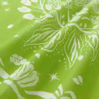 滚烫时光 绿色花朵 棉 头巾 男女同款情侣款