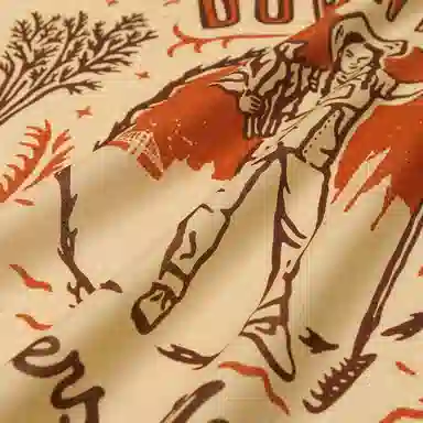 滚烫时光 纯棉西部女郎印花方巾 头巾 男女同款情侣款