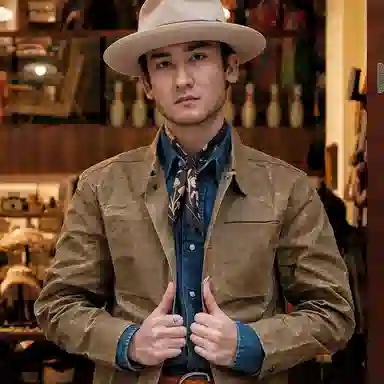 滚烫时光 纯棉美式复古西部风格方巾 头巾 男女同款情侣款