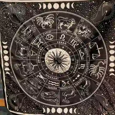 滚烫时光 纯棉星座图印花 棉 头巾 男女同款情侣款