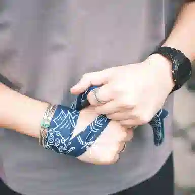 滚烫时光 蓝洋航海 棉 头巾 男女同款情侣款