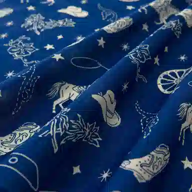 滚烫时光 牛仔元素 棉 头巾 男女同款情侣款