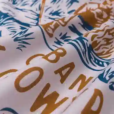 滚烫时光 复古森林露营印花方巾 纯棉 头巾 男女同款情侣款