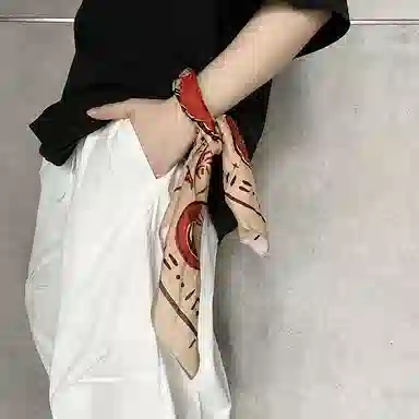 滚烫时光 纯棉西部女郎印花方巾 头巾 男女同款情侣款