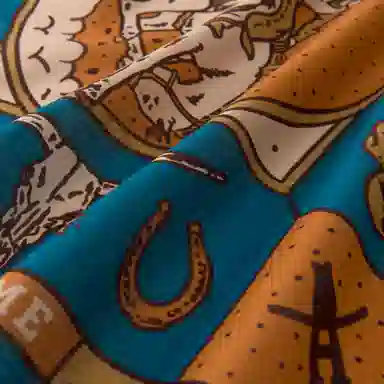 滚烫时光 马背牛仔 棉 方巾头巾领巾 男女同款情侣款