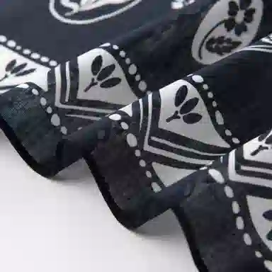 滚烫时光 彩绘方巾领巾发带 棉 头巾 男女同款情侣款