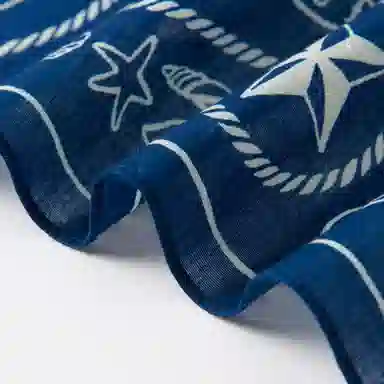 滚烫时光 蓝洋航海 棉 头巾 男女同款情侣款