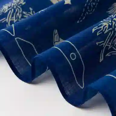 滚烫时光 牛仔元素 棉 头巾 男女同款情侣款