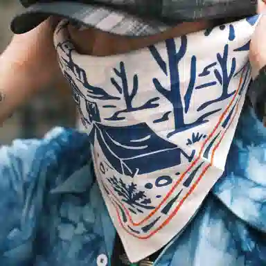 滚烫时光 旷野露营 棉 头巾 男女同款情侣款