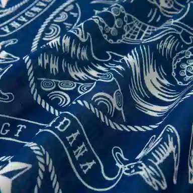 滚烫时光 蓝洋航海 棉 头巾 男女同款情侣款