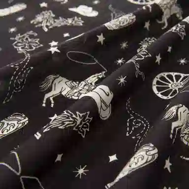 滚烫时光 牛仔元素 棉 头巾 男女同款情侣款