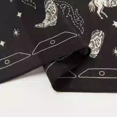 滚烫时光 牛仔元素 棉 头巾 男女同款情侣款