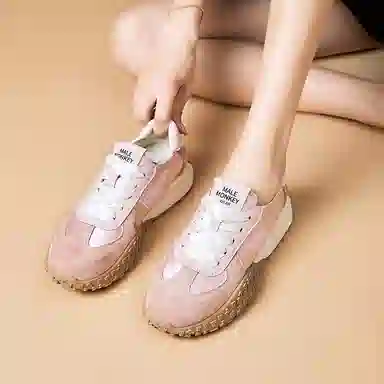 公猴 透气 厚底增高 防滑耐磨 低帮 生活休闲鞋 女款