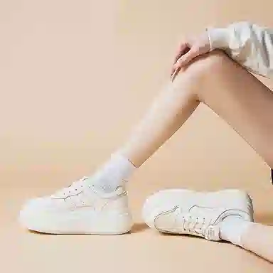 公猴 运动韩版 轻便增高 低帮 生活休闲鞋 女款