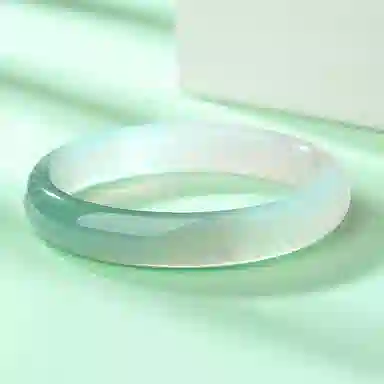 周百福 美人镯 国潮风古风新中式复古叠戴镯子叮当镯扁条手饰 汉服旗袍古风  玉髓 手镯 男女同款情侣款