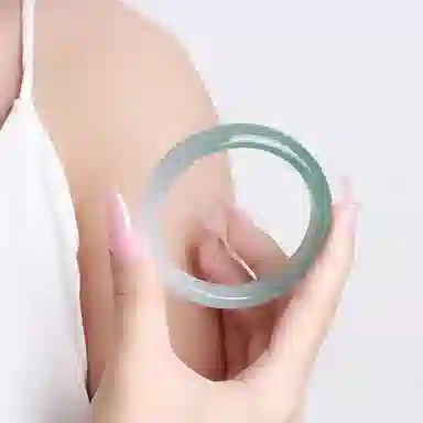 周百福 美人镯 国潮风古风新中式复古叠戴镯子叮当镯扁条手饰 汉服旗袍古风  玉髓 手镯 男女同款情侣款