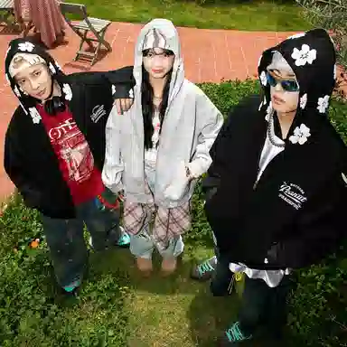 No Tears Flocked Floral Hoodie Jacket