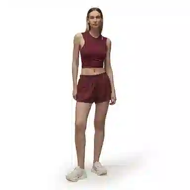 Y-3 Run Shorts Burgundy