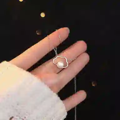 贝诗珠宝 祥云国潮清新气质小众设计轻奢优雅锁骨链 淡水珍珠 珍珠项链 女款