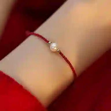 贝诗珠宝 编织红绳 新中式国潮手饰淡水珍珠  手链 女款