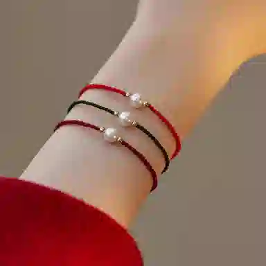 贝诗珠宝 编织红绳 新中式国潮手饰淡水珍珠  手链 女款
