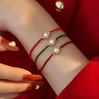 贝诗珠宝 编织红绳 新中式国潮手饰淡水珍珠  手链 女款