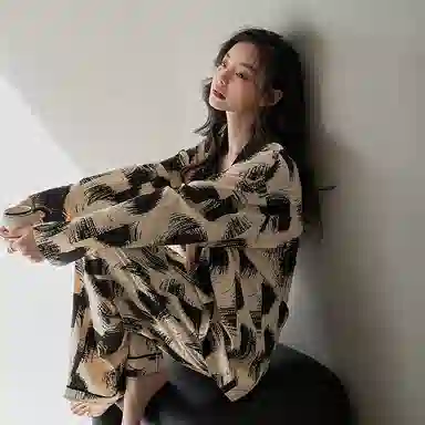 歌倩雅 休闲高级感轻奢舒适家居服可外穿睡衣礼盒 女款 图色