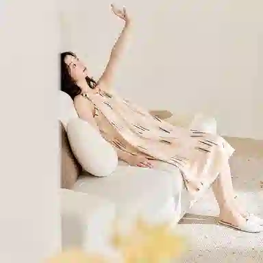 歌倩雅 吊带性感时尚可外穿薄款睡裙 女款 浅粉