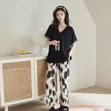 歌倩雅 时尚舒适休闲百搭睡衣套装 女款