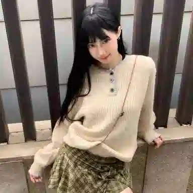 DEMAVIE Henry Collar Pullover