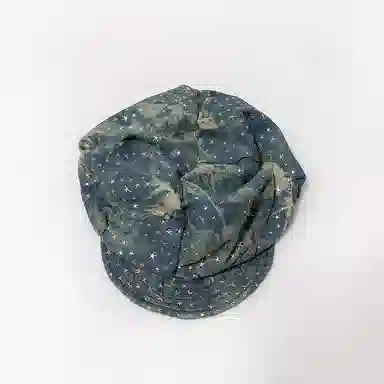 钓鱼熊 韩系做旧星星时尚薄款百搭大头围帽子 棉 贝雷帽 男女同款情侣款