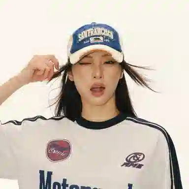 尚先生 百搭显脸小春夏季美式复古拼色加大加深宽檐刺绣字母休闲大头围 聚酯纤维 鸭舌帽草帽 男女同款情侣款