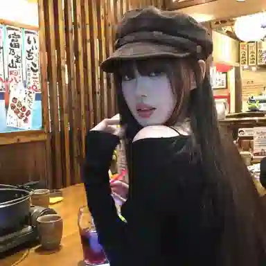 钓鱼熊 氛围感日系复古显脸小英伦平顶法式 聚酯纤维 贝雷帽 男女同款情侣款