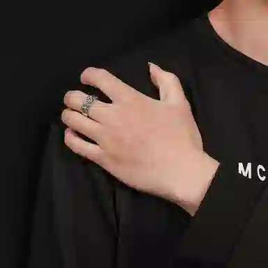 OWNREWARDS Demon Eye Silver Ring