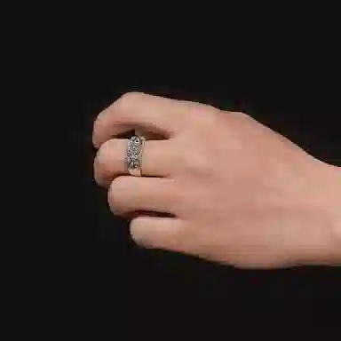 OWNREWARDS Demon Eye Silver Ring