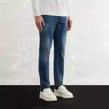 Mangano SS24 Geometric Pocket Jeans Blue