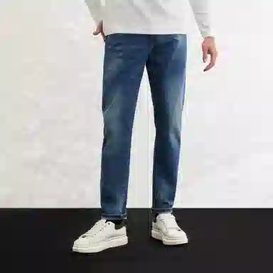 Mangano SS24 Geometric Pocket Jeans Blue