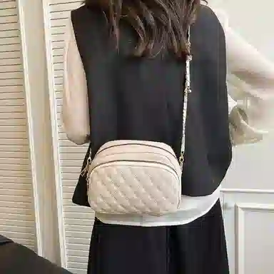 NX Doughnut Plaid Chain Shoulder Bag