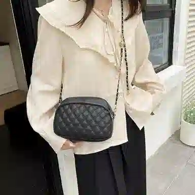 NX Doughnut Plaid Chain Shoulder Bag