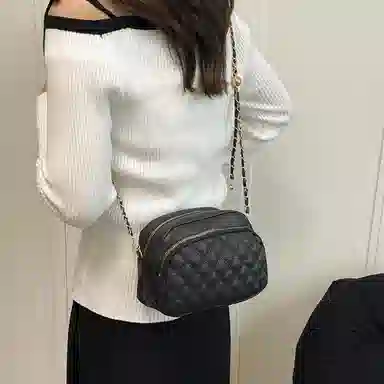 NX Doughnut Plaid Chain Shoulder Bag