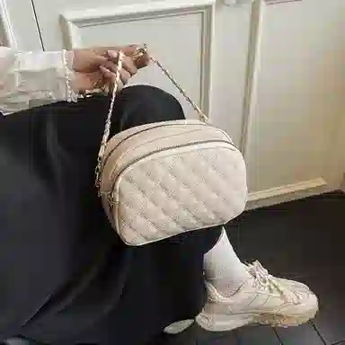 NX Doughnut Plaid Chain Shoulder Bag