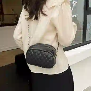 NX Doughnut Plaid Chain Shoulder Bag