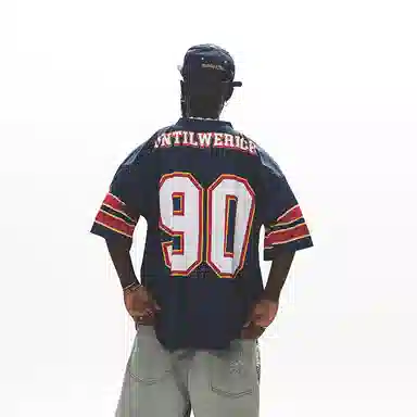 UNTILWERICH Retro Logo Quick-Dry T-Shirt Navy