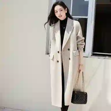 VICTORIA&VERA Double-Breasted Coat