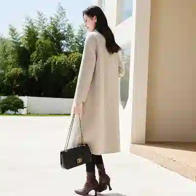 VICTORIA&VERA Double-Breasted Coat