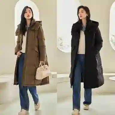 VICTORIA&VERA Hooded Down Jacket