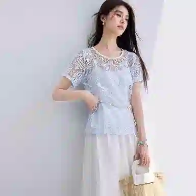 VICTORIA&VERA Lace Sleeve Set