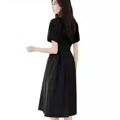 VICTORIA&VERA V-Neck Tie Waist Dress