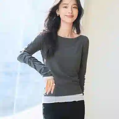 VICTORIA&VERA Two-Piece Pleated Tee