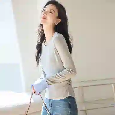 VICTORIA&VERA Slim Fit Shirt Sleeve T-Shirt